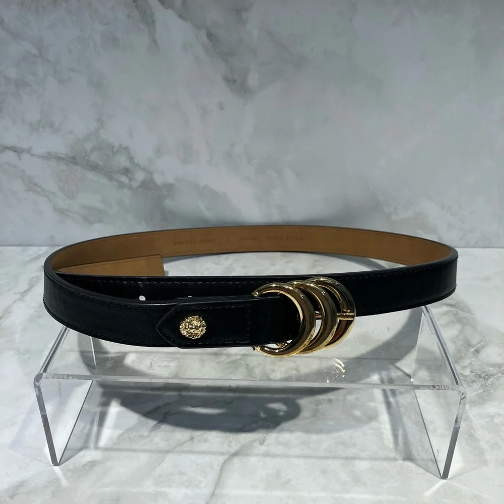Anne Klein Black and‎ Gold Belt Timeless Accessory